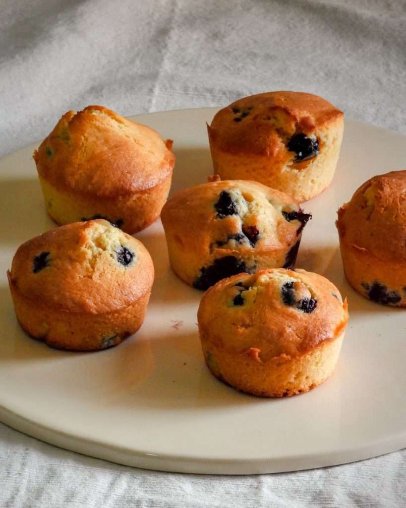 muffins sin tacc con arándanos