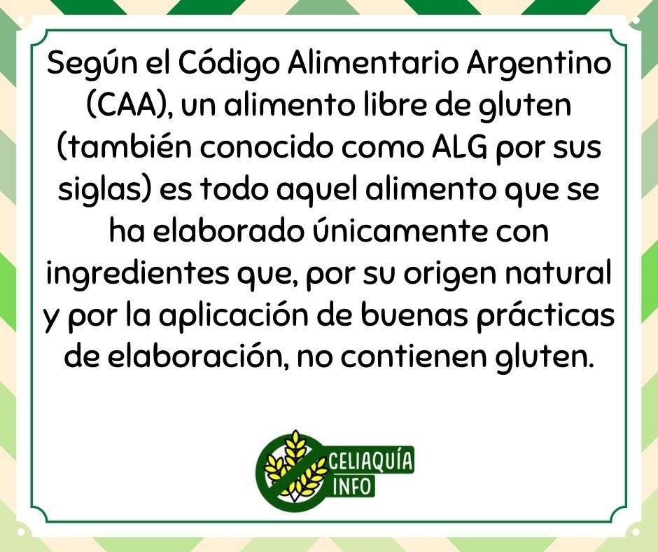 Definición de alimento libre de gluten