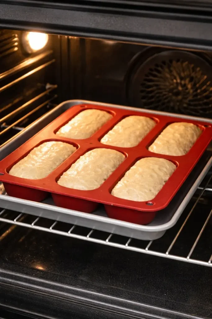 pan de panchos sin gluten en el horno